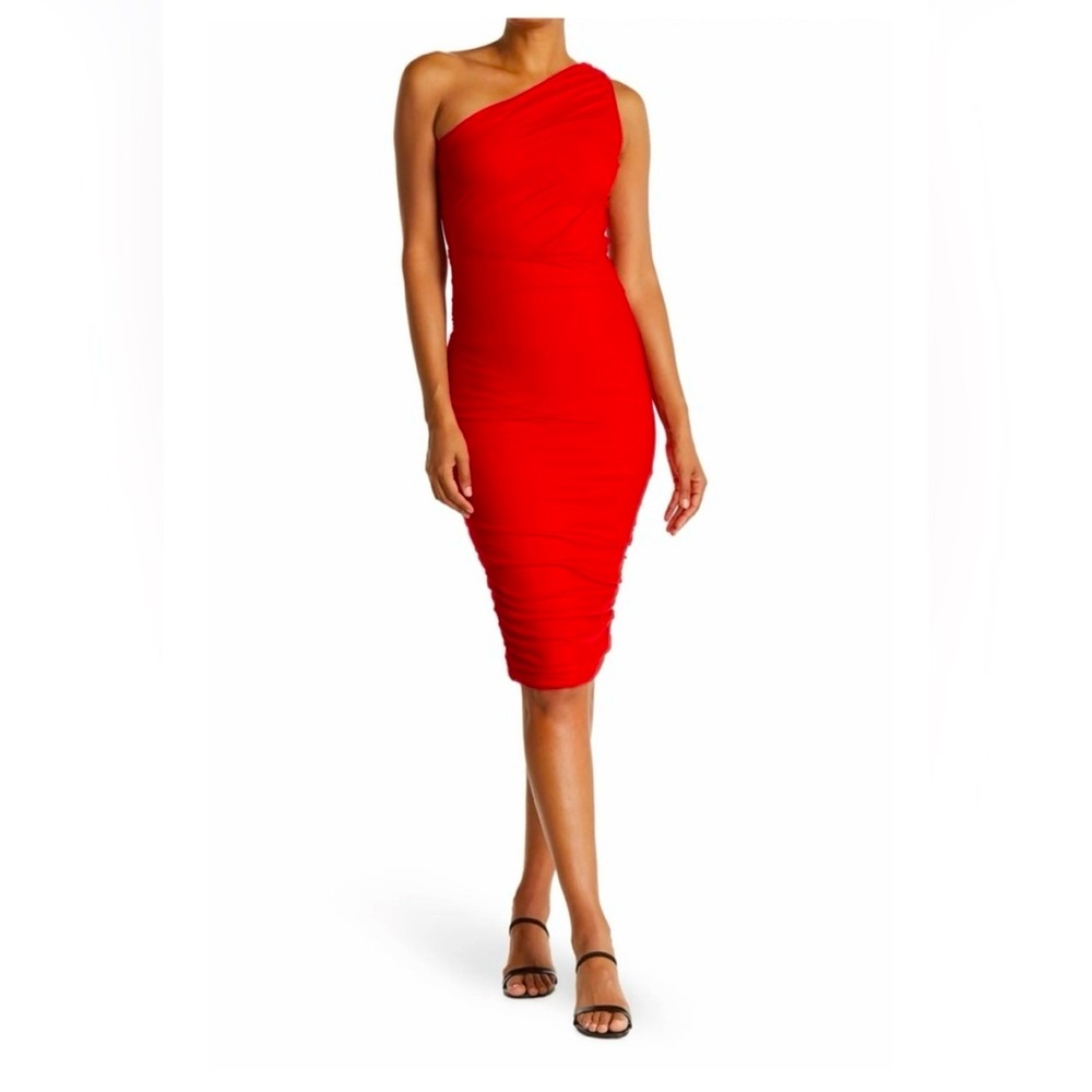 Love X Design one shoulder midi body-con dress